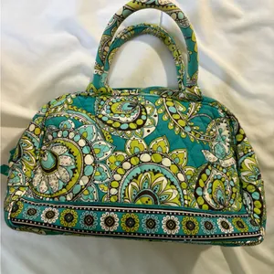 Vera Bradley Lime’s Up Quilted Small Satchel Handbag Paisley thumbnail 2