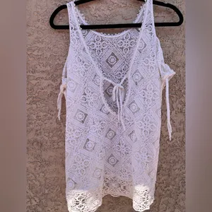 Free‎ people Elegant White Lace Women’s swimsuit cover thumbnail 5
