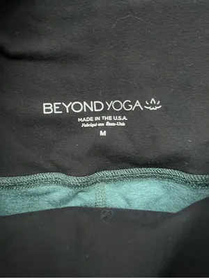 Beyond Yoga Green Active Gym Workout Exercise Pilates Space Dye Leggings Size M thumbnail 5