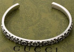 Gucci sterling silver cuff bracelet medium  thumbnail 1