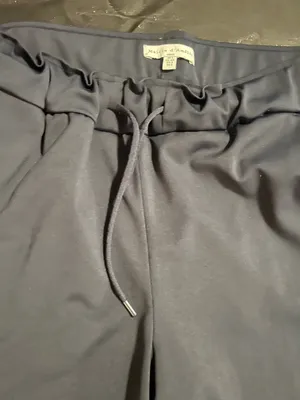 Womens small Maison d'Amélie black elastic drawstring trousers/joggers-navy blue thumbnail 3