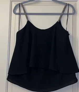 Love Mark Black Tank Top Medium thumbnail 1