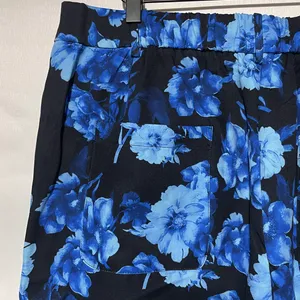 Area stars New Floral Print Work Pants Trousers Hannah Black Blue Size XL thumbnail 9