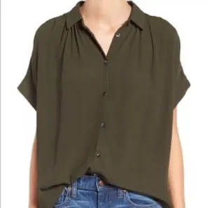 Madewell Olive Green Central Shirt thumbnail 1