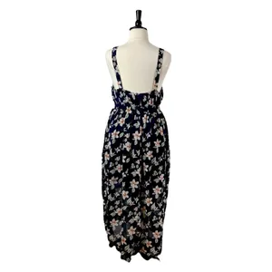 3rd + Malt New Midi Dress Smocked Hi Low Blue Pink Floral Women’s Plus Size 3XL thumbnail 4