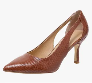 NEW Pumps Pointed Toe Pump Shoes Kitten Heel Comfort Cut Out Heel 8 thumbnail 1