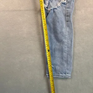American Eagle Outfitters Mom Jeans Light Wash Distressed Size 2 X-Long thumbnail 7