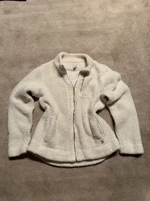 Calvin Klein Cream Sherpa Fleece Jacket – Size Large thumbnail 2