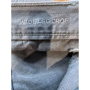 American Eagle Wide Leg Jeans Women's 14 Brown Cropped Button Fly Front Pockets thumbnail 11