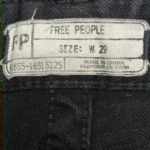 Free People Black Vertical Textured Straight 5 Pocket Button/ZipUp Jeans-Size 29 thumbnail 12