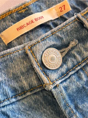 LEVI’S Ribcage High Rise Light Blue Light Wash Straight Leg‎ Women's Jeans Sz 27 thumbnail 14