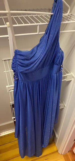 Macy's City Studios Formal / Hoco / Event Sparkly Blue Dress thumbnail 2