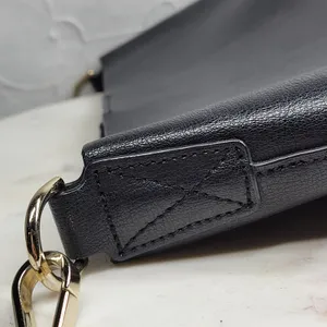 Leatherology Leather Crossbody Shoulder Purse Bag Black Gold Hardware Strap thumbnail 16