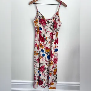 RIHOAS The Cowl Neck floral peony Midi Dress lightweight flowy M thumbnail 5