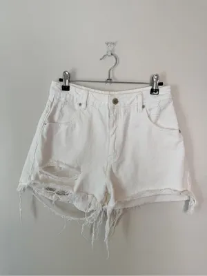 Rollas Duster Jean Shorts Layla White 27 thumbnail 2