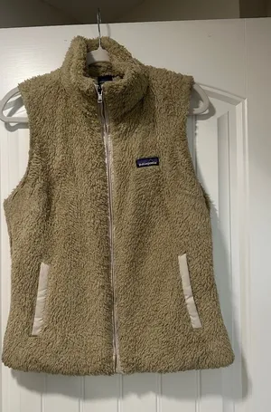 Patagonia Tan Sherpa Fleece Vest thumbnail 1