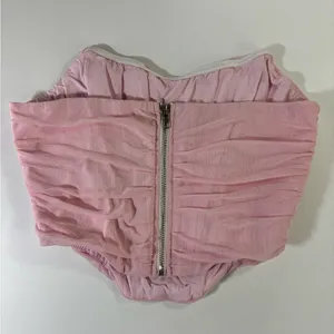 Pink Ruched Corset Size L thumbnail 4