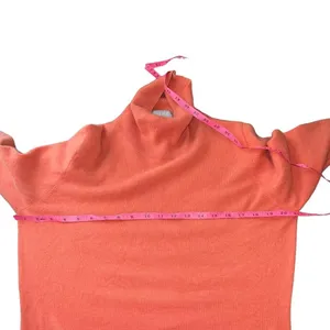 Pure Collection 100% Cashmere Turtleneck Sweater Coral Orange Size 14 16 thumbnail 6