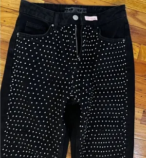 Stylish Black Studded Pants thumbnail 1