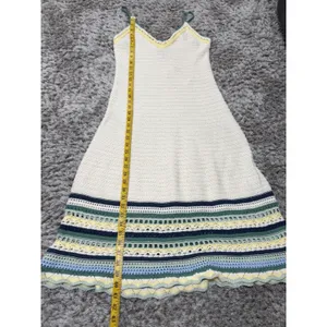 Universal Threads Women’s Crochet Knit Midi Dress Cream Summer Boho Beach Resortwear NWT Size M thumbnail 10