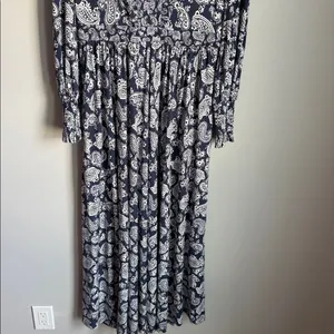BODEN Ruffle Jersey Maxi Dress 8 Blue thumbnail 6