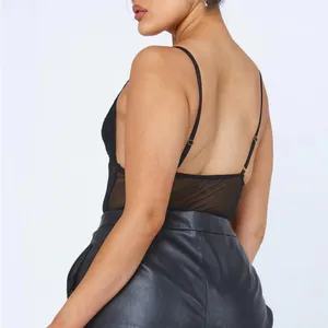 Princess Polly jaiden black lace mesh bodysuit thumbnail 2