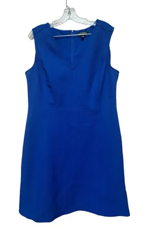 NWT Lauren Ralph Lauren 14 Sapphire Blue Corporate Chic Sheath Dress thumbnail 1