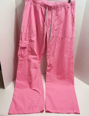 Aerie Baggy Cargo Skater Pants Neon Pink Oversized Wide Leg Medium thumbnail 1