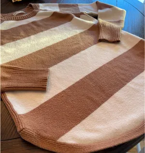 Anthropologie Rebekah striped tunic sweater medium thumbnail 4