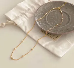 Boutique 18K Gold plated daydream ball bead necklace thumbnail 1