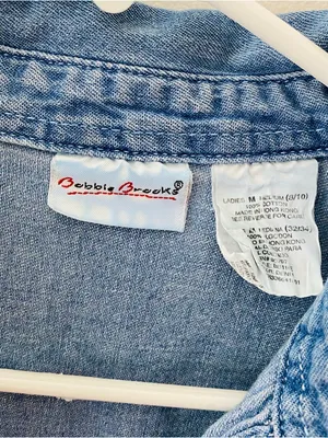 VINTAGE BOBBIE BROOKS Garden Embroidered Denim Shirt thumbnail 7