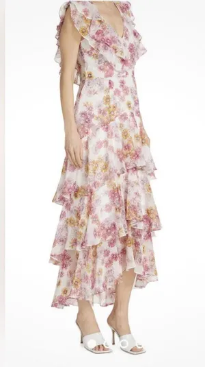 Wayf Floral Tiered Midi Dress flounce Large midi nwot flattering thumbnail 3