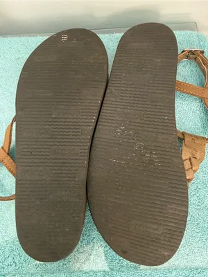 Rainbow Sandals Tan Braided Leather T-Strap Sandals thumbnail 6
