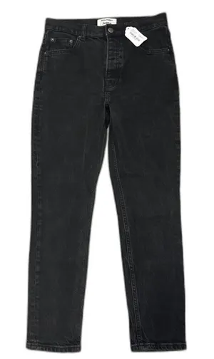 Reformation Serena High Skinny Crop Jeans Black Button‎ Fly Denim Size 28 Waist thumbnail 1