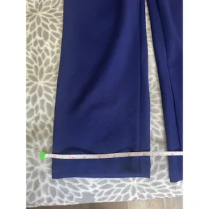Express Strapless Jumpsuit size 0 Royal Blue Petite Sweetheart Neck Pockets Chic thumbnail 8