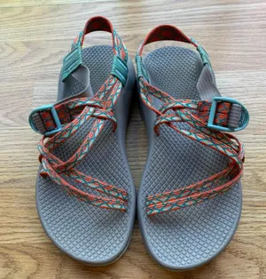Chacos Double Strap Sandals Gray Blue Orange thumbnail 2