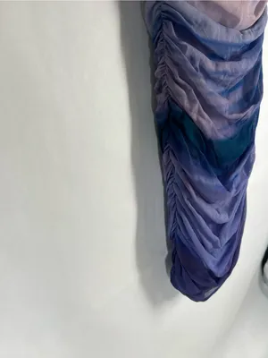 Urban Outfitters UO Austin Blue Ombré Mesh Ruched Bodycon Mini Dress S thumbnail 5