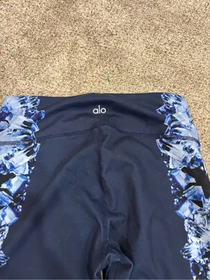 ALO Yoga Airbrush Leggings Dark Crystal Sky Fitness Navy Blue XS Workout thumbnail 10