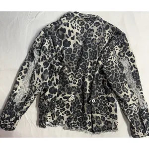 Dance And Marvel Leopard Distressed denim Jacket, Fits Med (D27) thumbnail 13