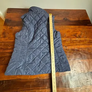 Coldwater Creek‎ Womens Puffer Vest Blue Diamond Quilted Mock Neck Size S thumbnail 6