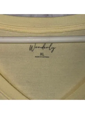 Wonderly Women's Yellow V-Neck T-Shirt - Size XL NWOT thumbnail 3