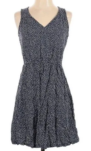 Old Navy navy and white polka dot dress size small thumbnail 1