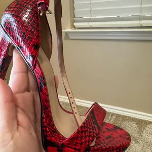 ALDO Red Snakeskin Stiletto Heels | New Without Box | Size 8.5 thumbnail 6