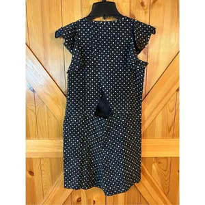 Madewell Romper Size Extra Small 100% Silk Black White Polkadot Ruffle Trim Po thumbnail 6