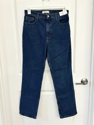 Abercrombie‎ & Fitch The 90s Straight Jean Ultra High Rise Curve Love Size 8/29R thumbnail 5