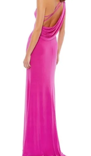 Mac Duggal 26512 Pink Back Drape Gown 6 FLAW thumbnail 1