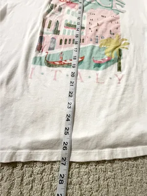 Hollister White Tee with Pastel Venice Graphic thumbnail 4