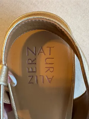 Naturalizer Metallic Gold Strappy Sandals thumbnail 2