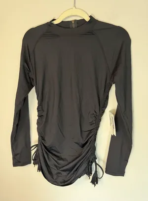 J. Crew Women's Long Sleeve Black Rags Guard SPF 50 Sz M NWT thumbnail 1