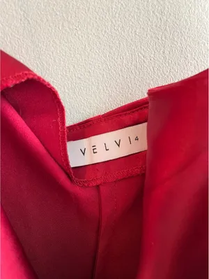 Velvi Red Burgundy Satin Slip Dress Size 4 Sorority College Sexy Fall Holiday thumbnail 6